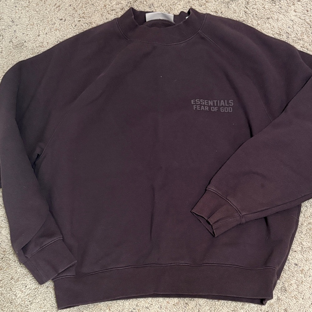 Essentials plum mock neck